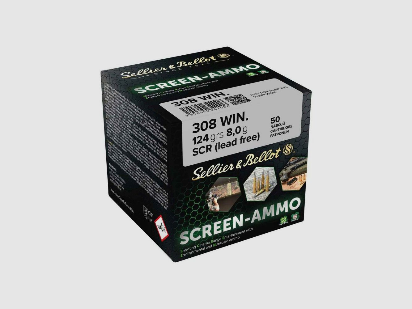 Sellier & Bellot .308 Win. Screen-Ammo SCR Zink 8,0g/124grs.