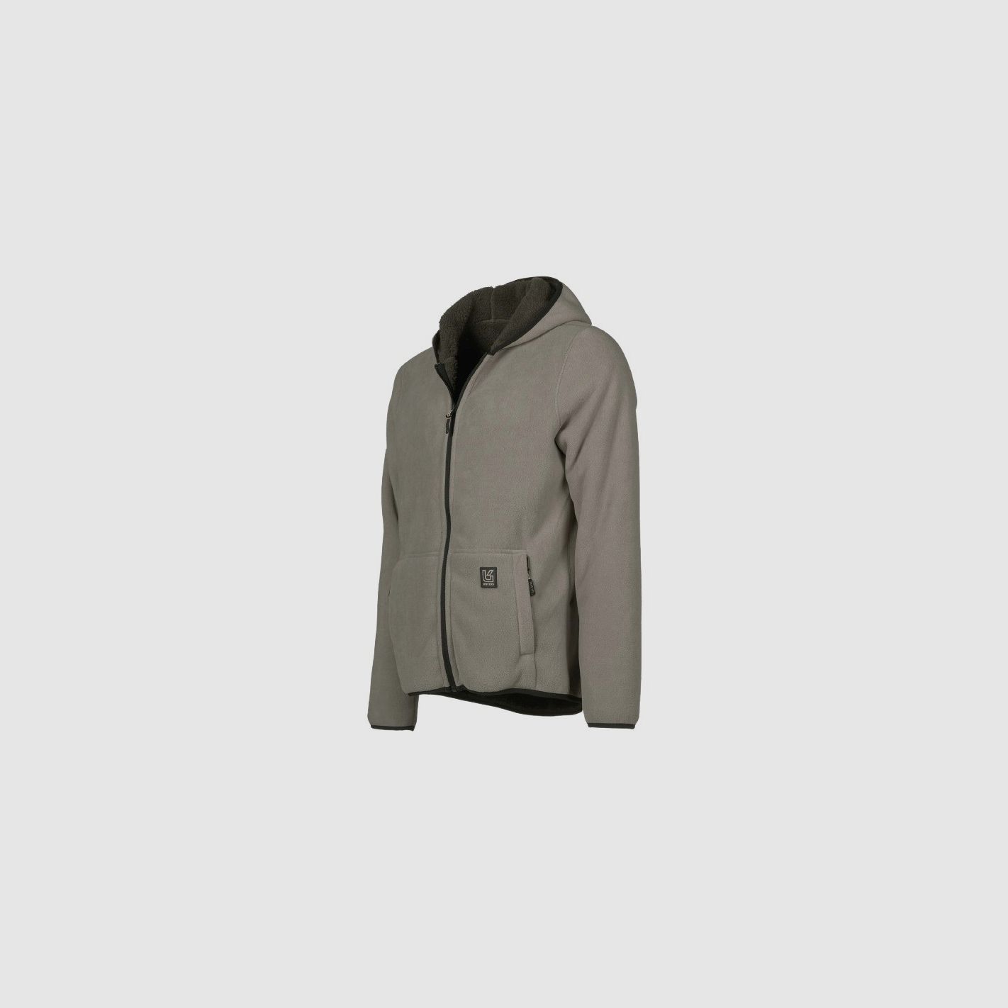 Univers - Wende-Fleecejacke grau/braun, Bild 5 von 10