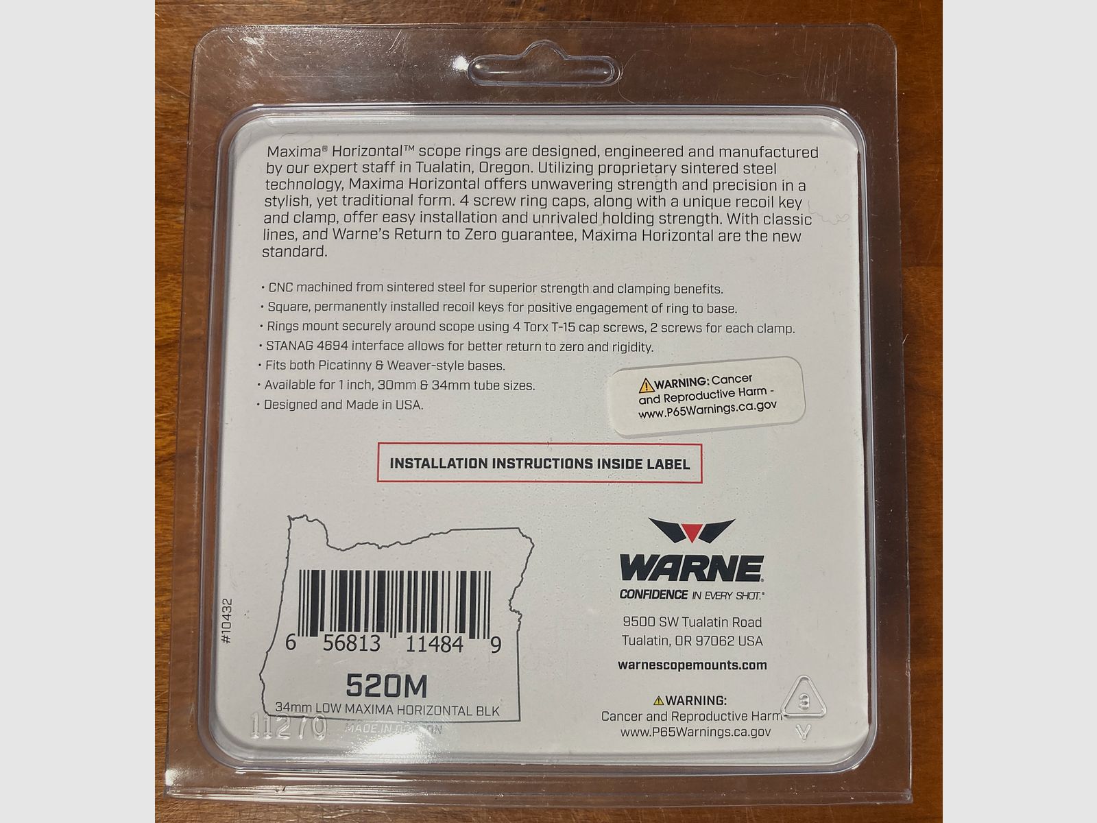 WARNE MAXIMA 520M 34mm Basso