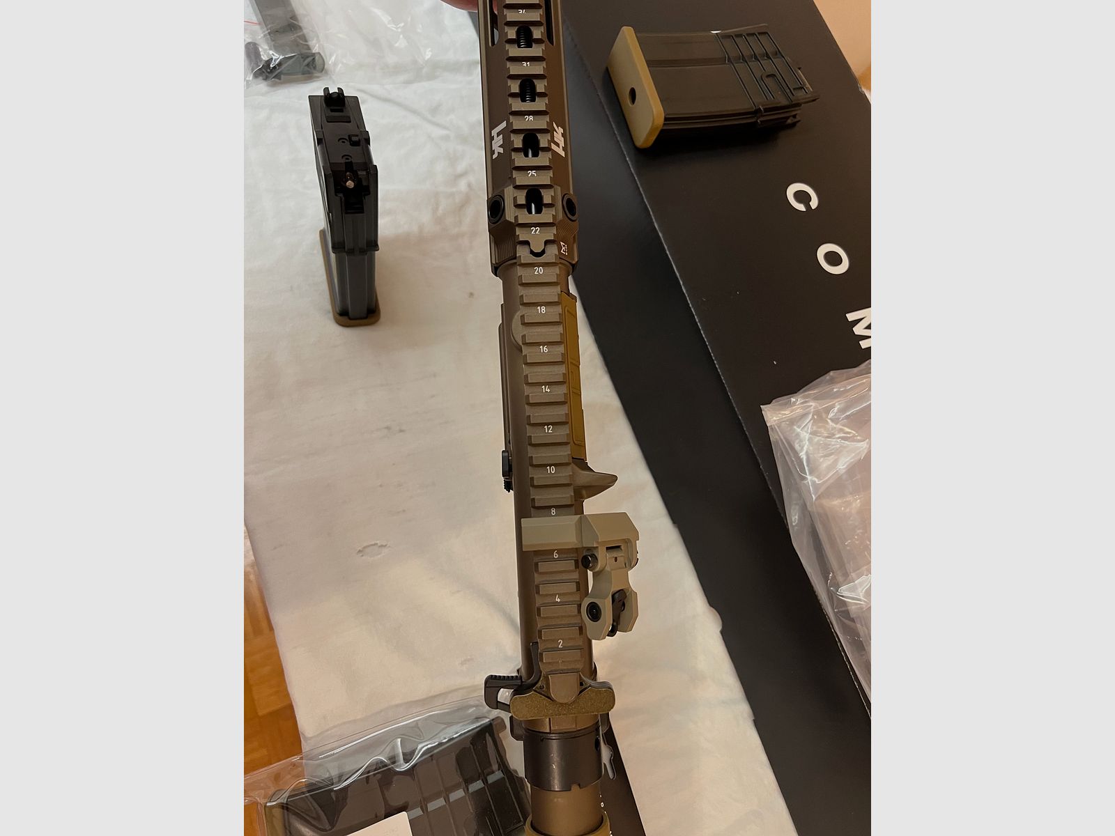 Umarex VFC Heckler & Koch HK M110 A1 Airsoft Vollmetall Gas-Blow-Back 6mm BB verde-marrone nuovo non usato NP 800€