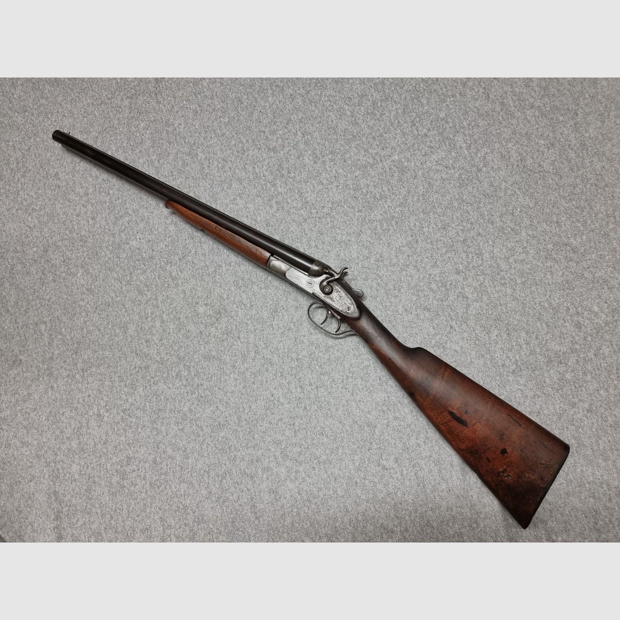 Escopeta histórica de cochero - Bayard Pieper - escopeta de percutor 16/70 con culata inglesa