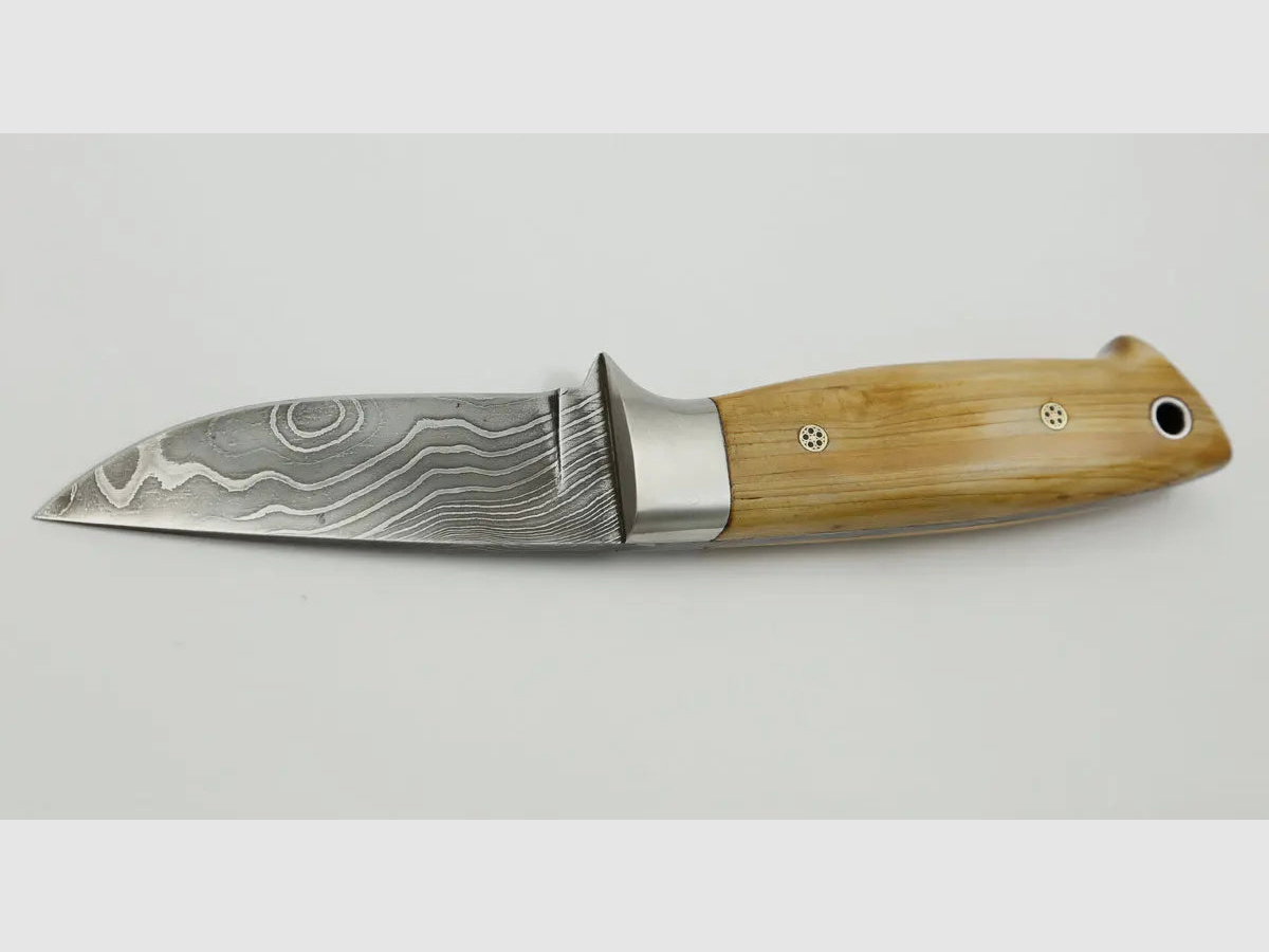PUMA unicum Jagdmesser, Bambus mit Mosaikpins, Damast, Unikat