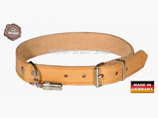 AKAH Halsband genietet aus Fahlleder