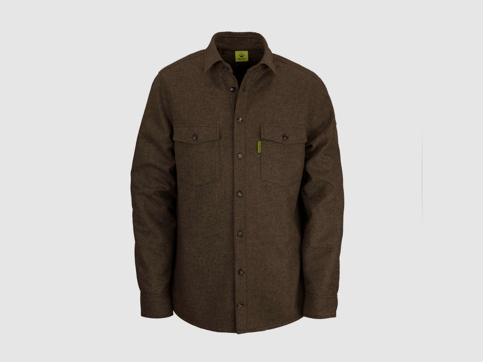 Merino-lodenhemd "Grimbart" Bruin