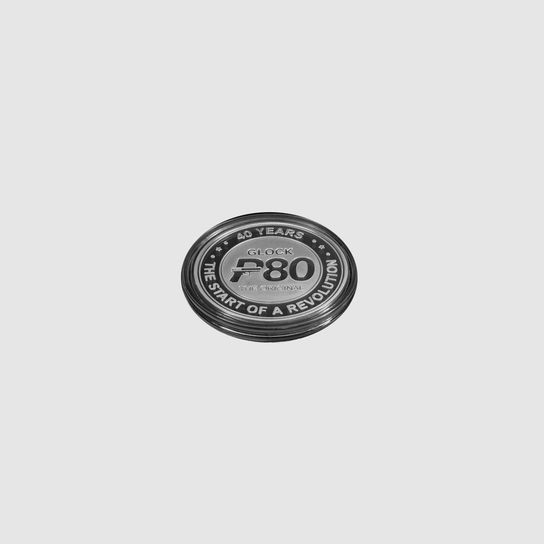 Pièce/Médaille Glock "40th Anniversary P80" - Métal - Ø 40 mm