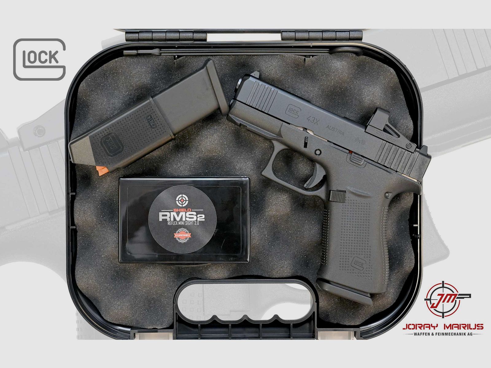Glock 43X FS MOS Combo Shield RMSc Glass 9mm Para, immagine 2 di 2
