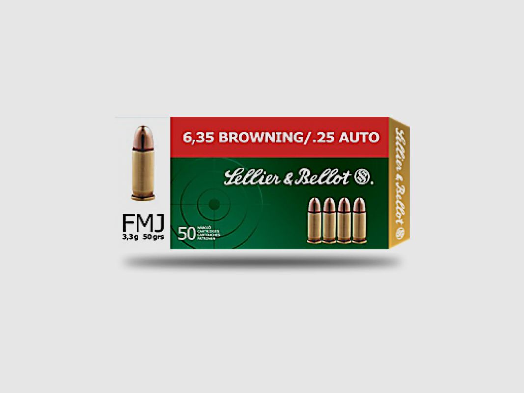 Sellier & Bellot 6,35 Browning FMJ 50 gr (x50)