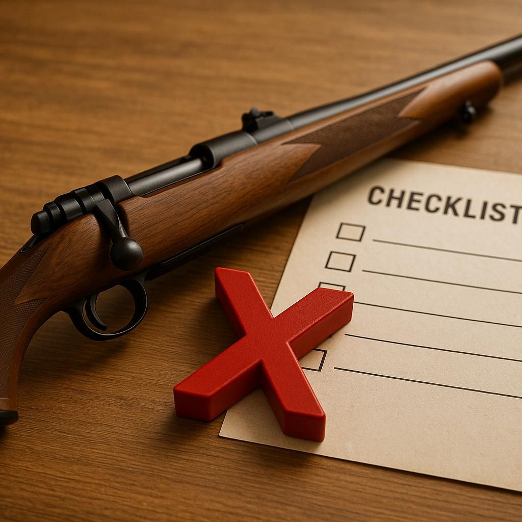 Checklist: Allowed and prohibited hunting weapons