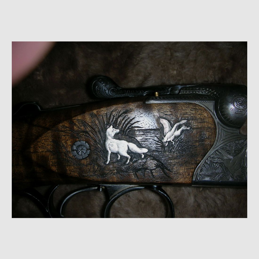 Rothenburg weapon corner silver motifs with carving