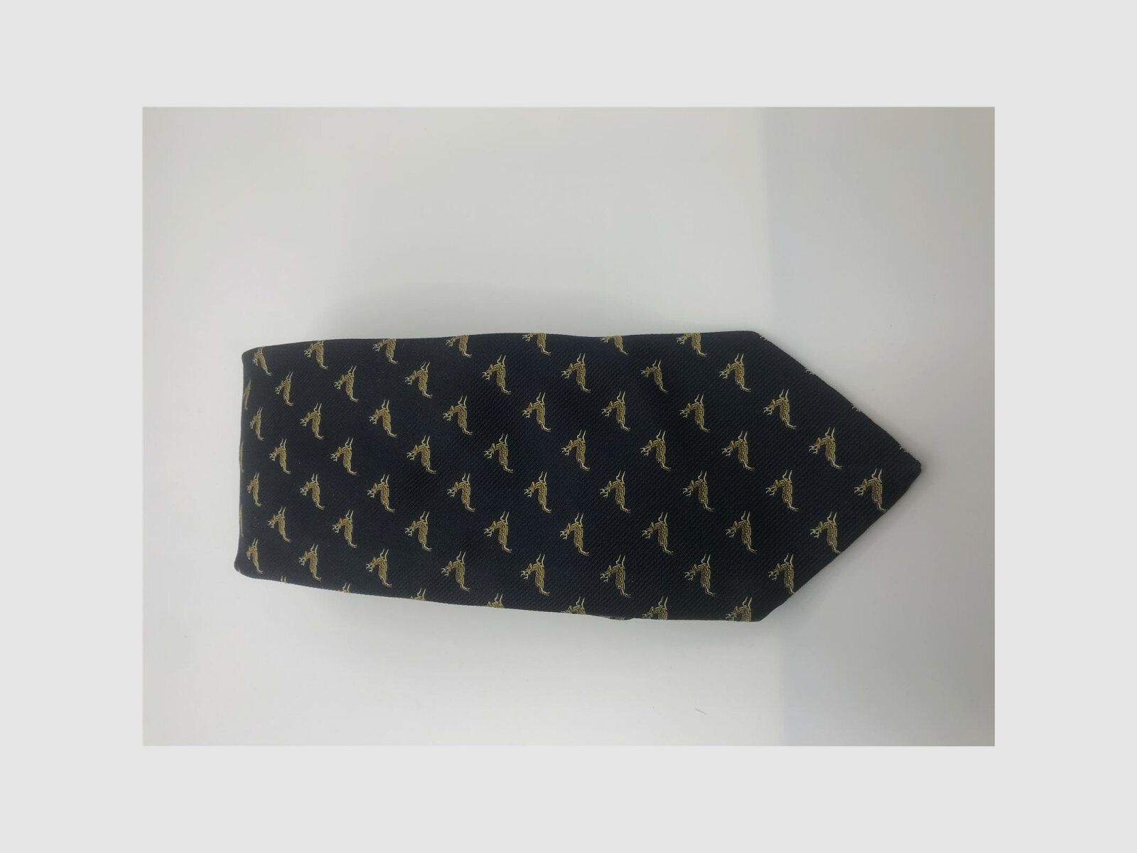 Robert Keyte Krawatte 100% Seide blau Motiv Hirsch