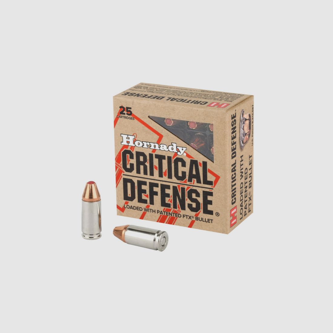 Hornady 9mmLuger 115grs Critical FTX 25STK Munition bleihaltig