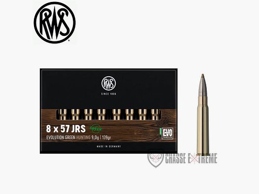 20 Rounds RWS cal 8X57 JRS 139gr Evo Green