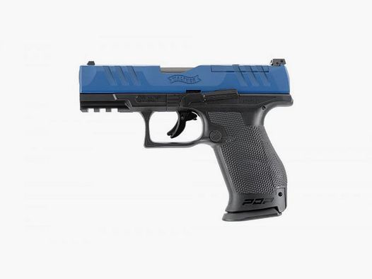 Walther T4 PDP Compact 4" Cal. .43, bleu, arme d'entraînement avec CO-2, 5 Joules