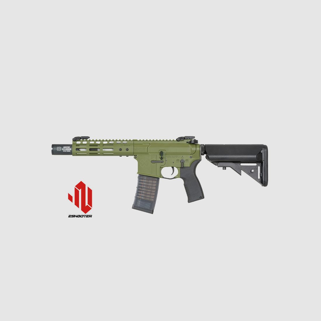Noveske 7.5" Gen III DIPLOMAT S-AEG mit Eshooter ETU, 'Bazooka Green'