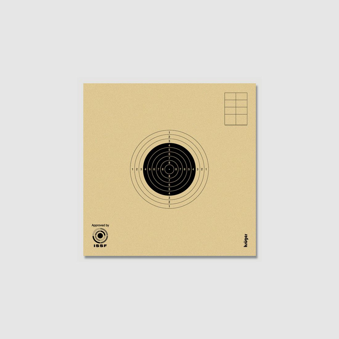 Krüger-Schießscheiben LG-Scheiben m.Nr. schwarz Schießscheiben