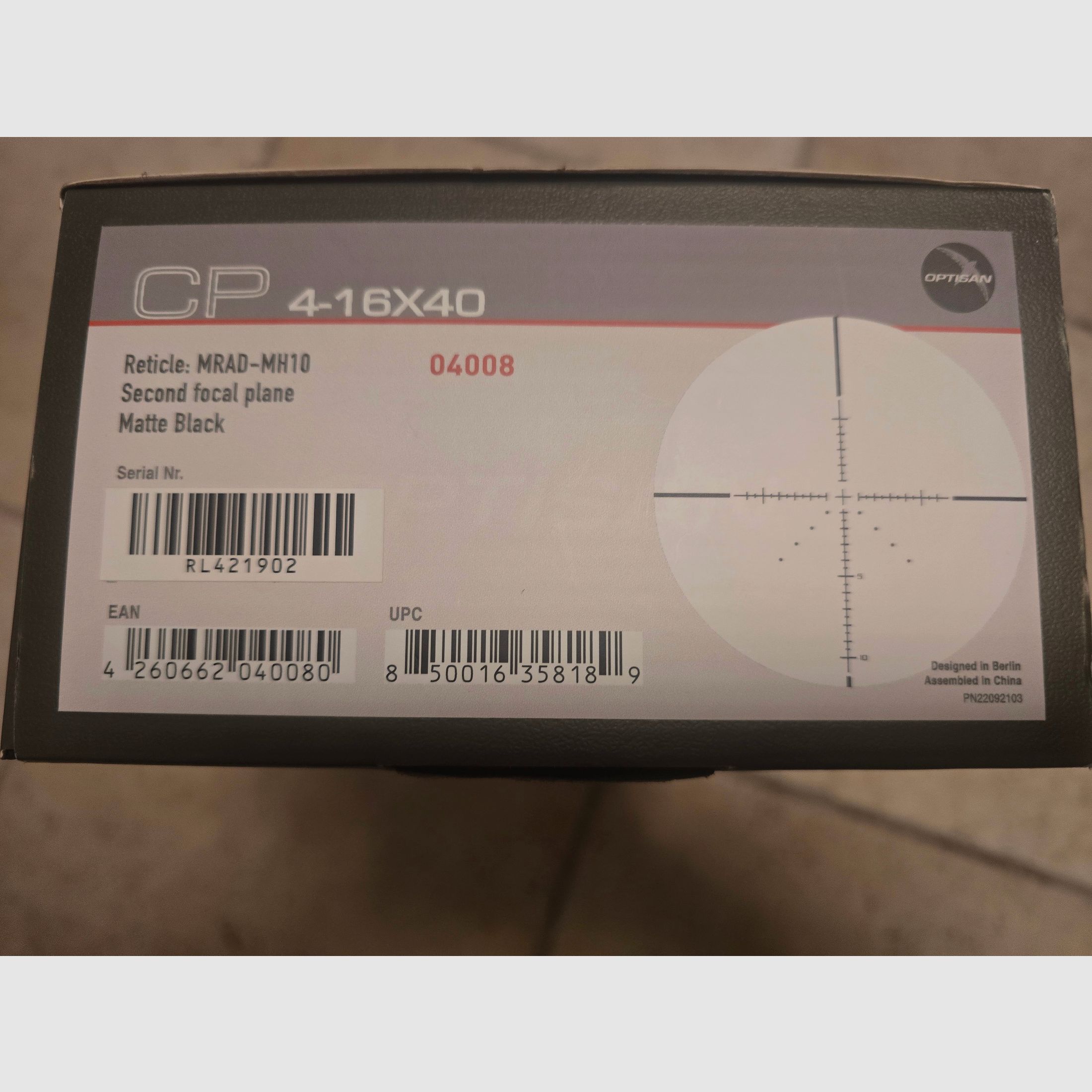 Optisan CP  4-16×40 SFP mrad