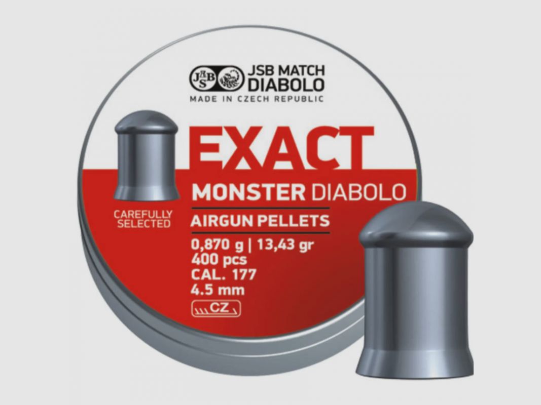 JSB DIABOLO EXACT MONSTER Redesigned 4,5MM 400 Stk., Bild 1 von 2