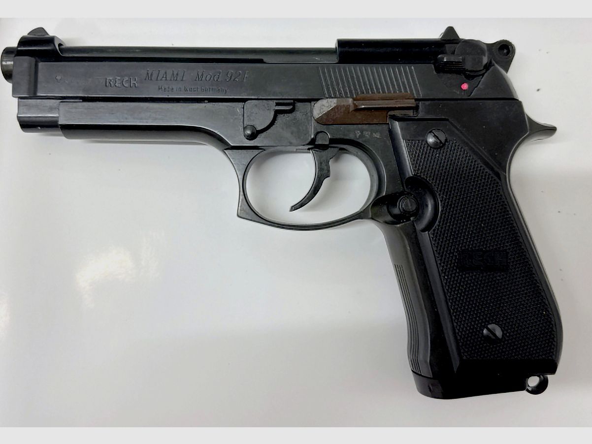 Reck Miami 92F PTB 488 blank firing pistol in caliber 9 mm P.A.K. (PTB 488)