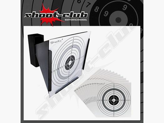 shoot-club GmbH embudo trampa de balas 14x14 negro + 100 dianas