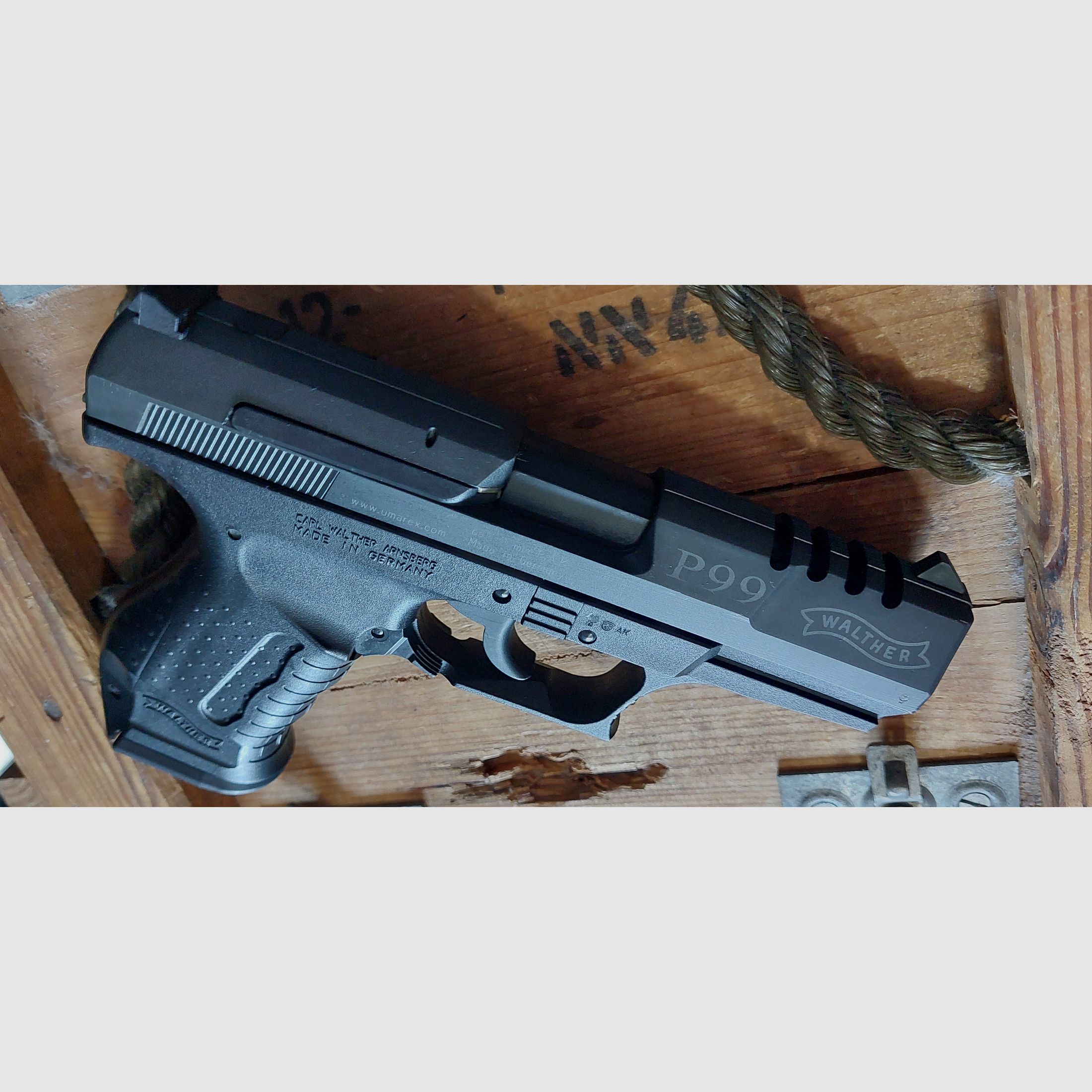 ⚠️ ZELDZAAM! SPECIAL EDITIE Walther P99 "Commando" 9 mm (PTB 762) Schreckschuss geen Reck Glock HW94 Colt