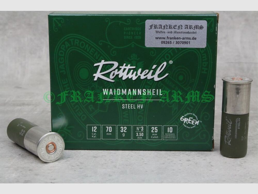 Rottweil Waidmannsheil Steel HV 12/70 3.5mm 10 pieces bulk prices