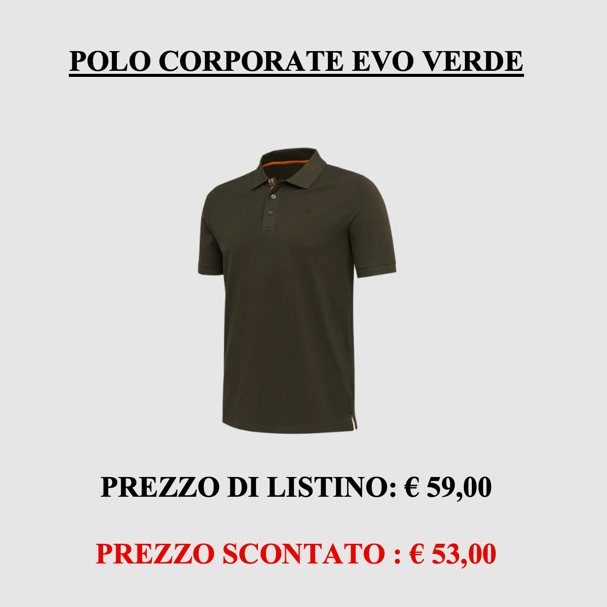 Beretta – POLO CORPORATE EVO GROEN, afbeelding 1 van 5