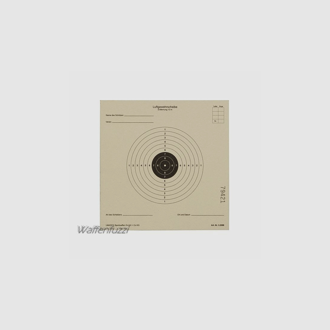 Fogli di bersaglio 14 x 14 cm 100 pz.