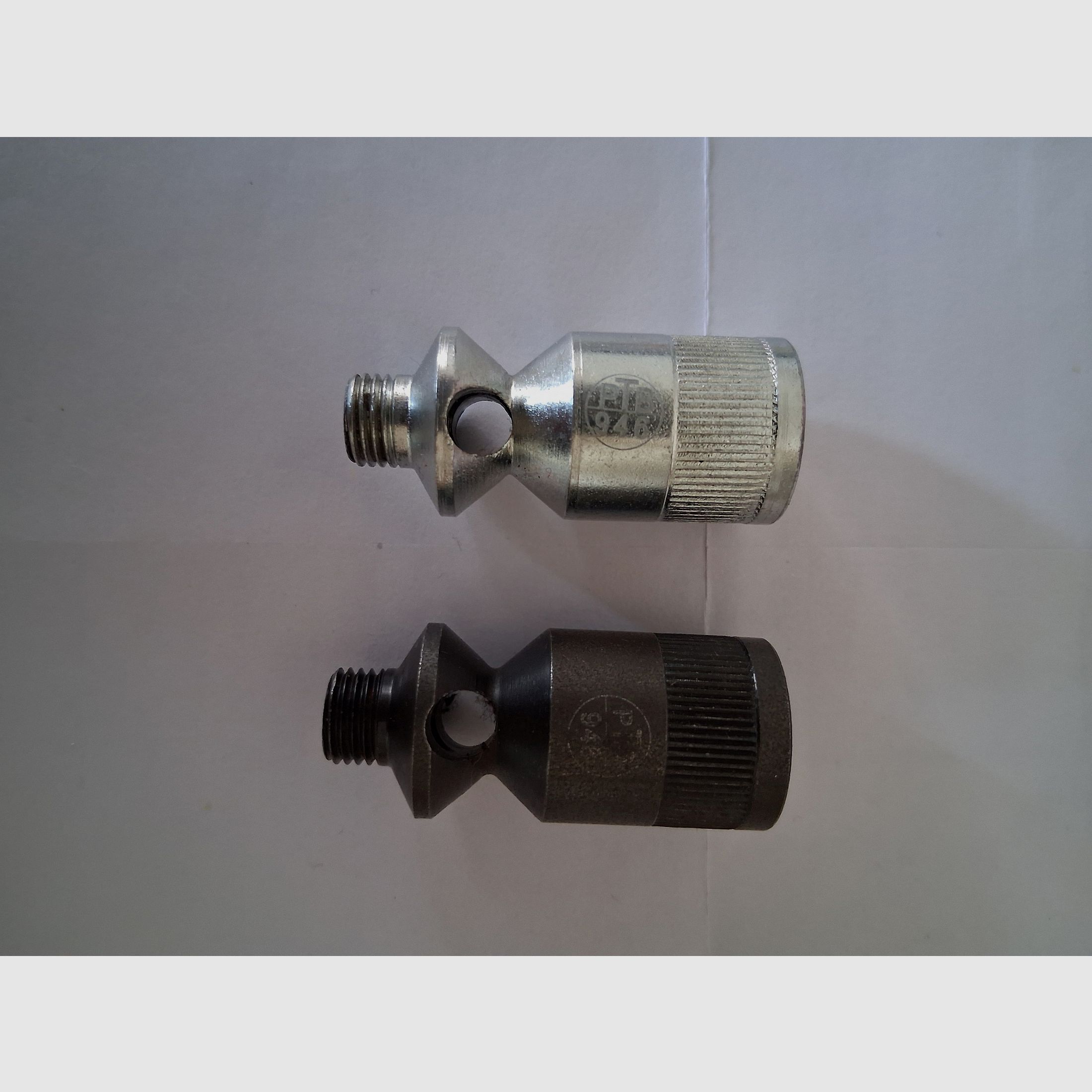 2 Abschussbecher (chrom / schwarz) für Zoraki 906 PTB-946