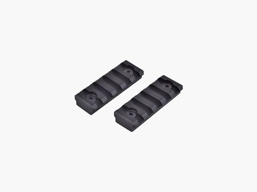 Par de rieles estándar de 20 mm 5 ranuras para Keymod acero negro