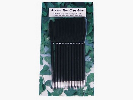 FRECCE IN PLASTICA PER BALLESTRE A PISTOLA - 6,5" - NERO