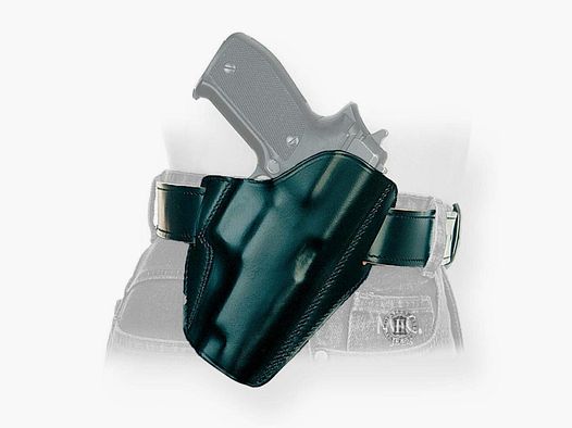 Schnellziehholster LIGHTNING "FBI" Glock 17/22/31/37-Linkshänder-Braun