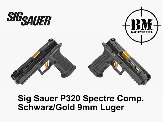 Sig Sauer P320 Spectre Comp. Schwarz/Gold 9mm Luger - Selbstladepistole