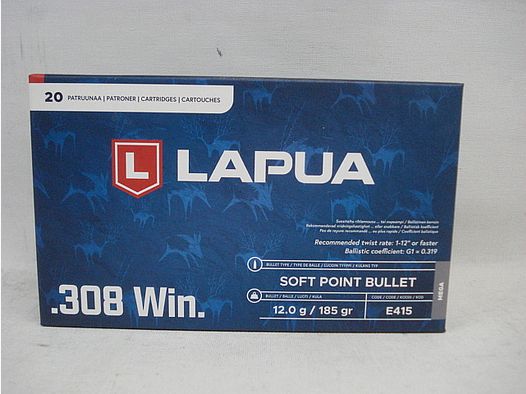 Lapua .308Win Mega 12,0g/185gr - (a20)