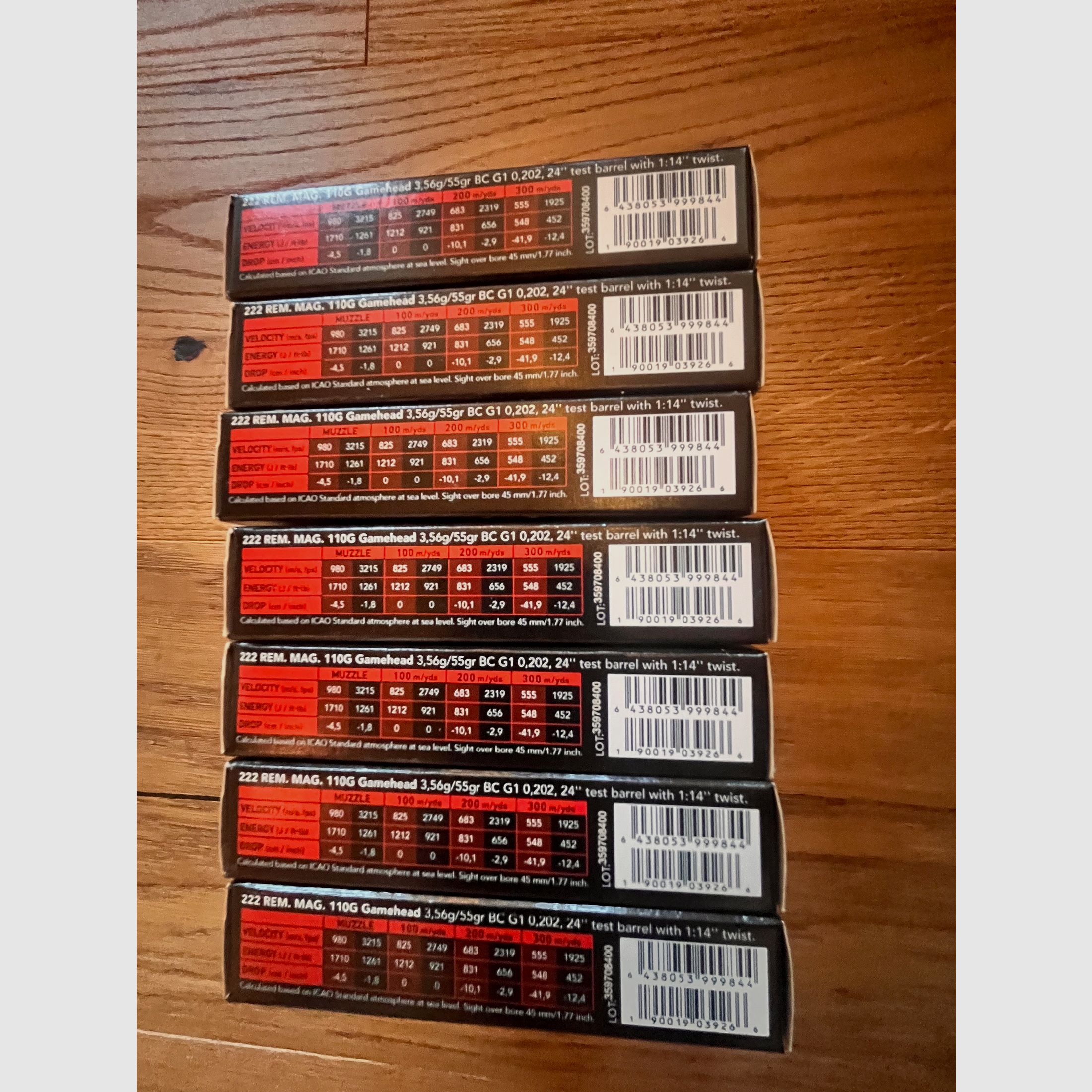 Sako .222 Rem Mag 146 cartouches