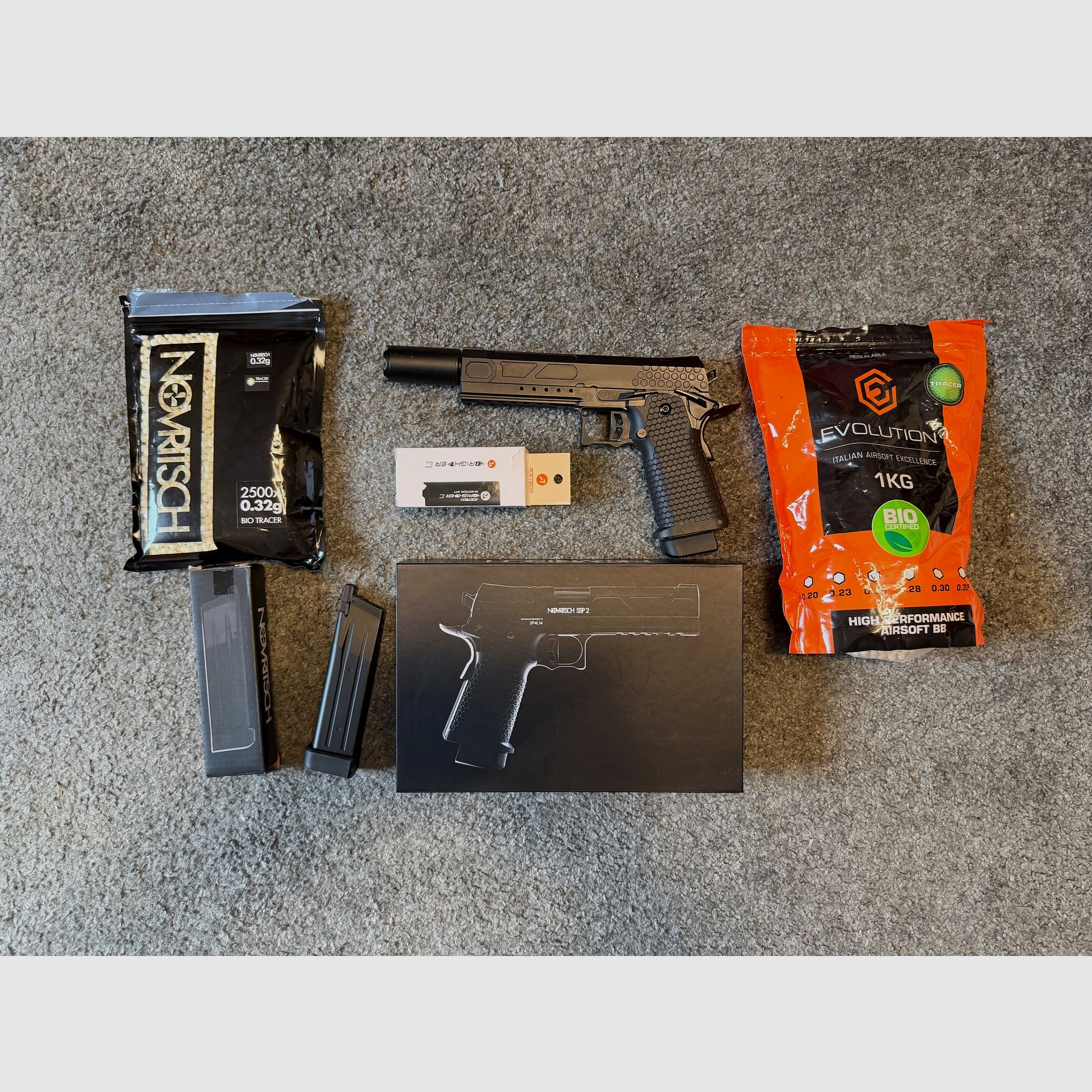 Novritsch SSP2 Airsoft-Pistole (Gas Blowback) – Neuwertig / Unbespielt. Mit Zubehör , Bild 1 von 9