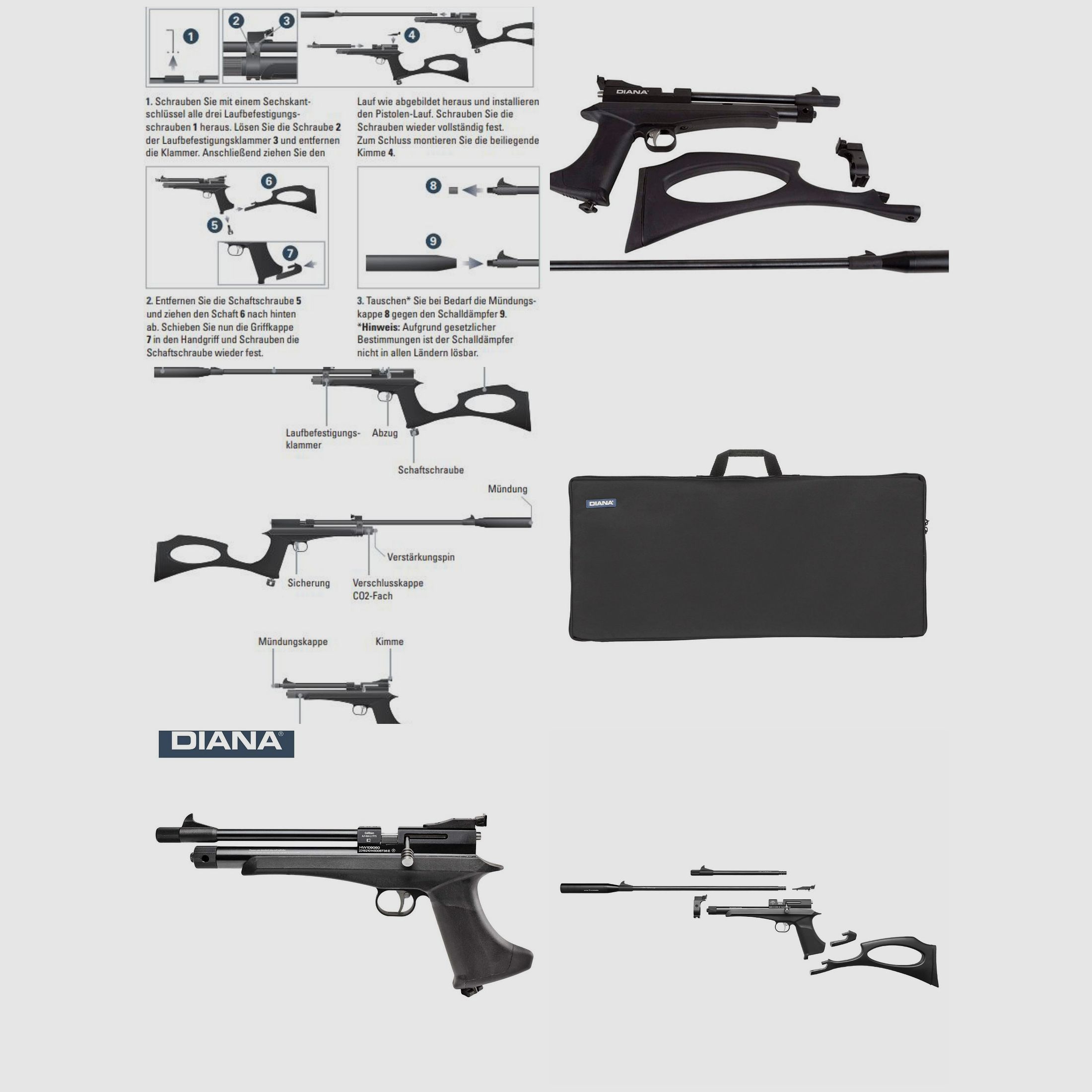 *RESERVIERT* Diana Chaser Rifle Set mit viel Zubehör 