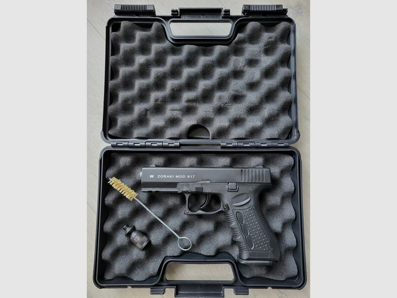 Zoraki 917 Schwarz/Chrom mit der PTB 947
