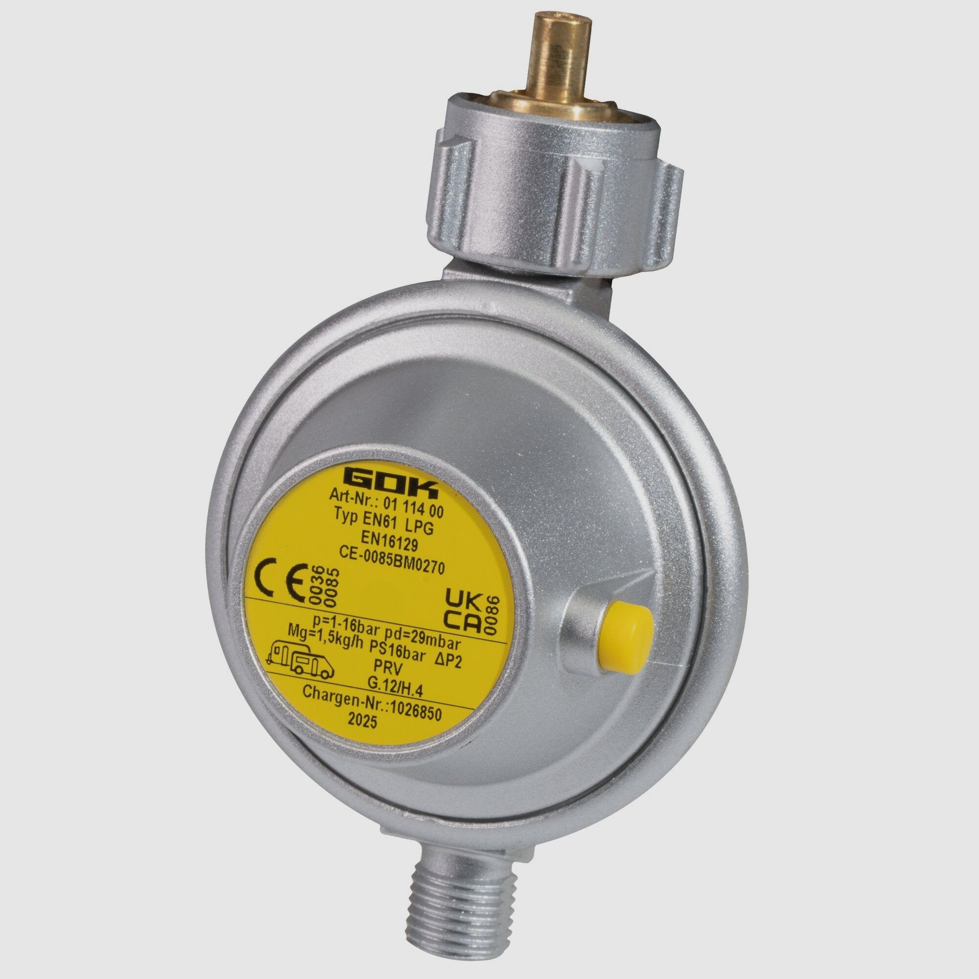 Gasregler 1,5 kg/h KLF x G1/4LH-KN PRV SV