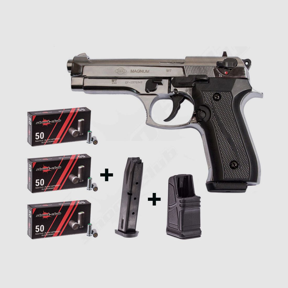 Ekol Firat Magnum chrom 9 mm P.A.K. Platzpatronen-Set