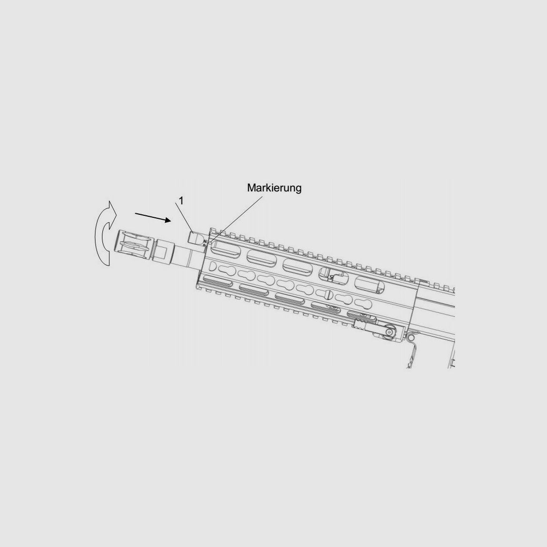 HAENEL CR300 10.5" / 267mm black M-Lok handguard .300 AAC Blackout, image 4 of 4