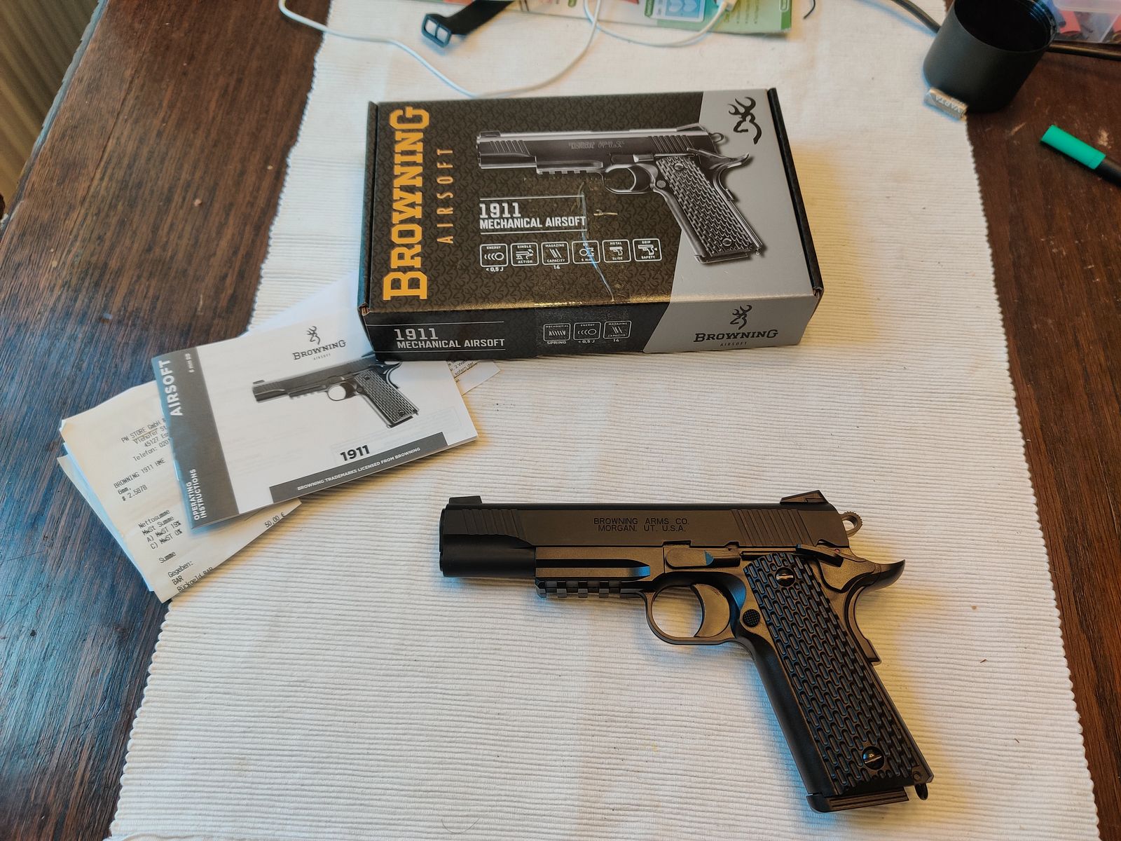 Browning 1911 Airsoft Metalen Slide 0,5 J NIEUW 2 Jaar Garantie