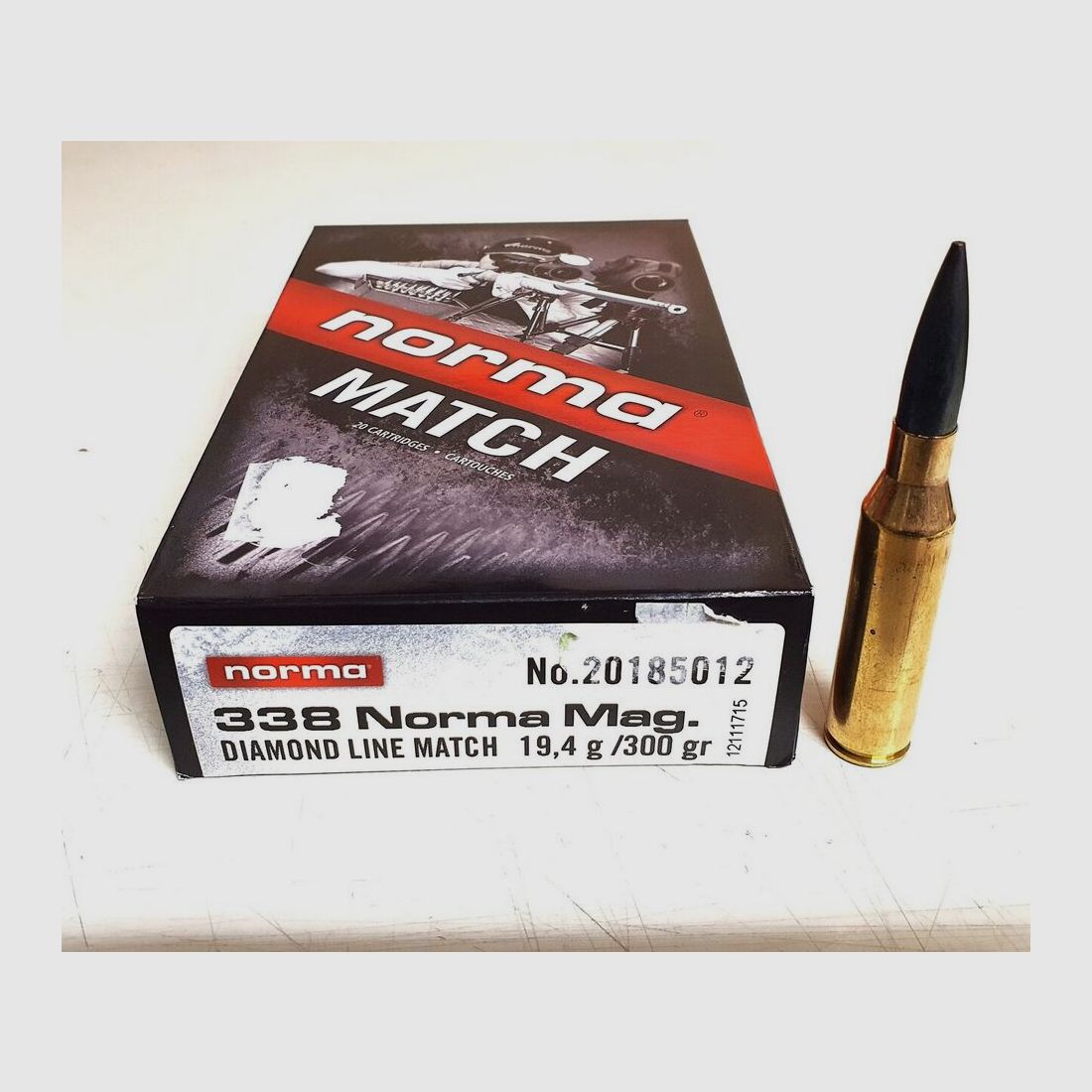 NORMA .338 Norma Mag Diamond Line Match 300grs/19.4g