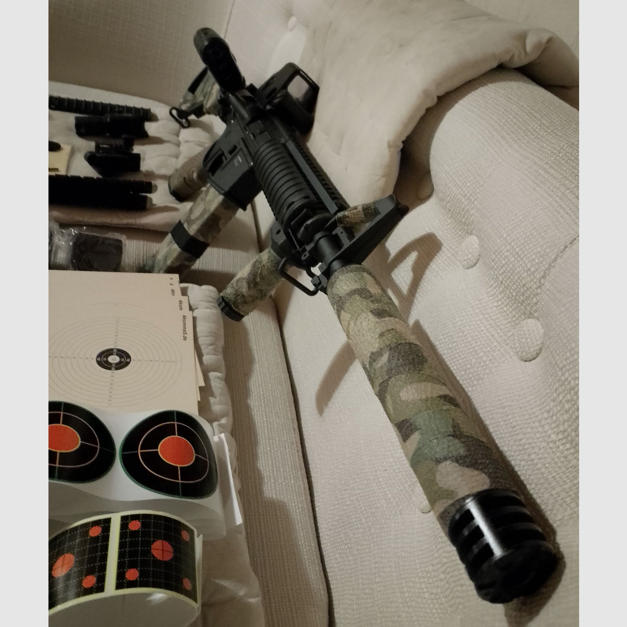 Combat Set T4E t4m RIS CO2 Druckluft Sturmgewehr Ram Tarnung  Holo Visier Laser Entfernungsmesser Home Defense Gewehr cal .43 upgraded Paintball Markierer