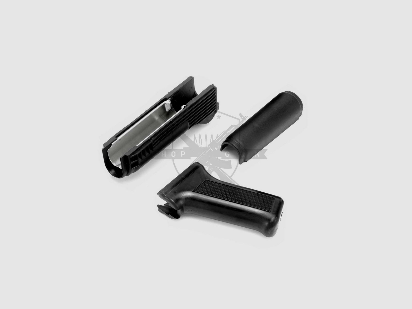 LCT AK-74 handguard and grip (plastic, black)