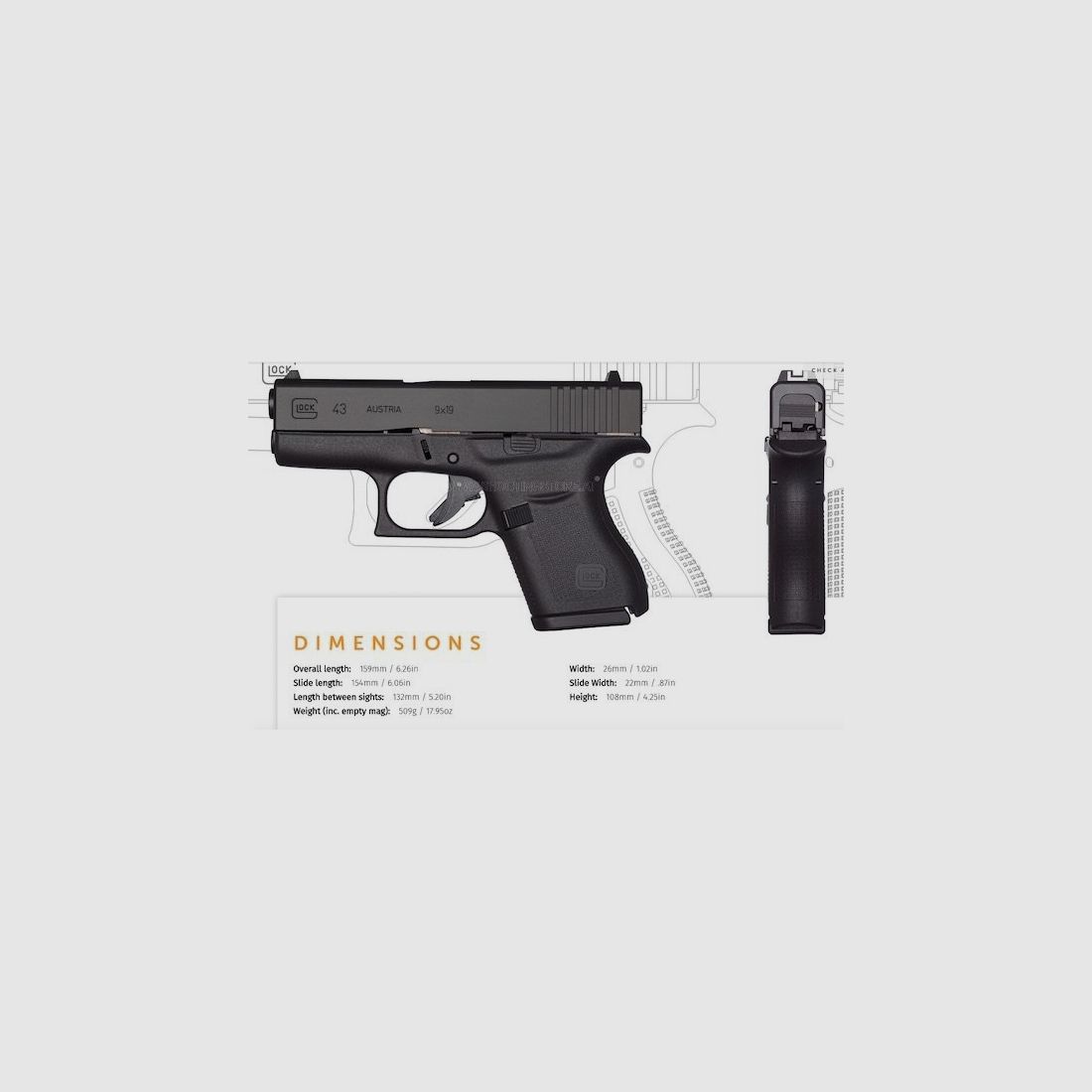 GLOCK 43 CAL 9MM PARA, immagine 2 di 2