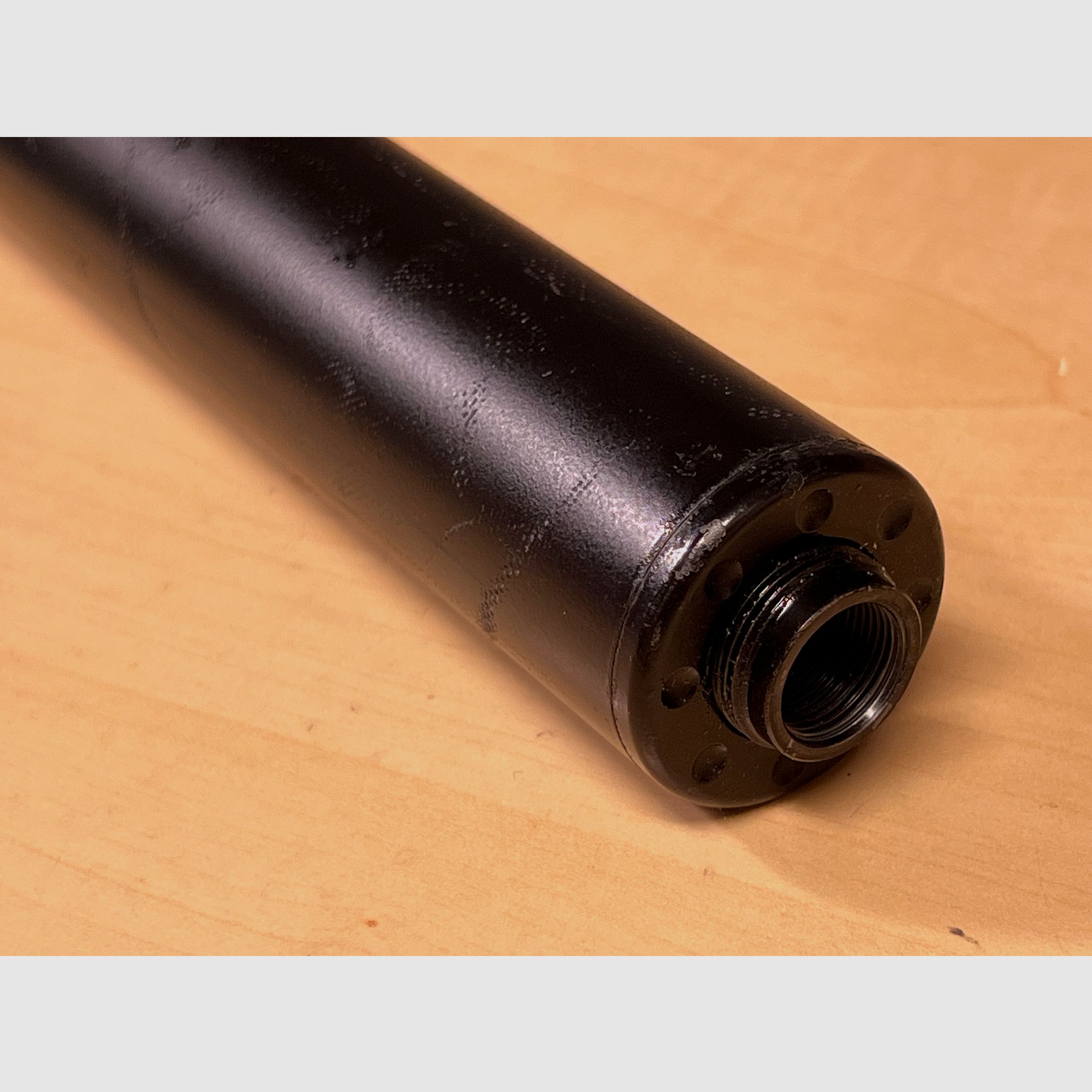 Deko tłumik dźwięku do Airsoft z gwintem M14 negatywnym wersja metalowa czarna typ 1