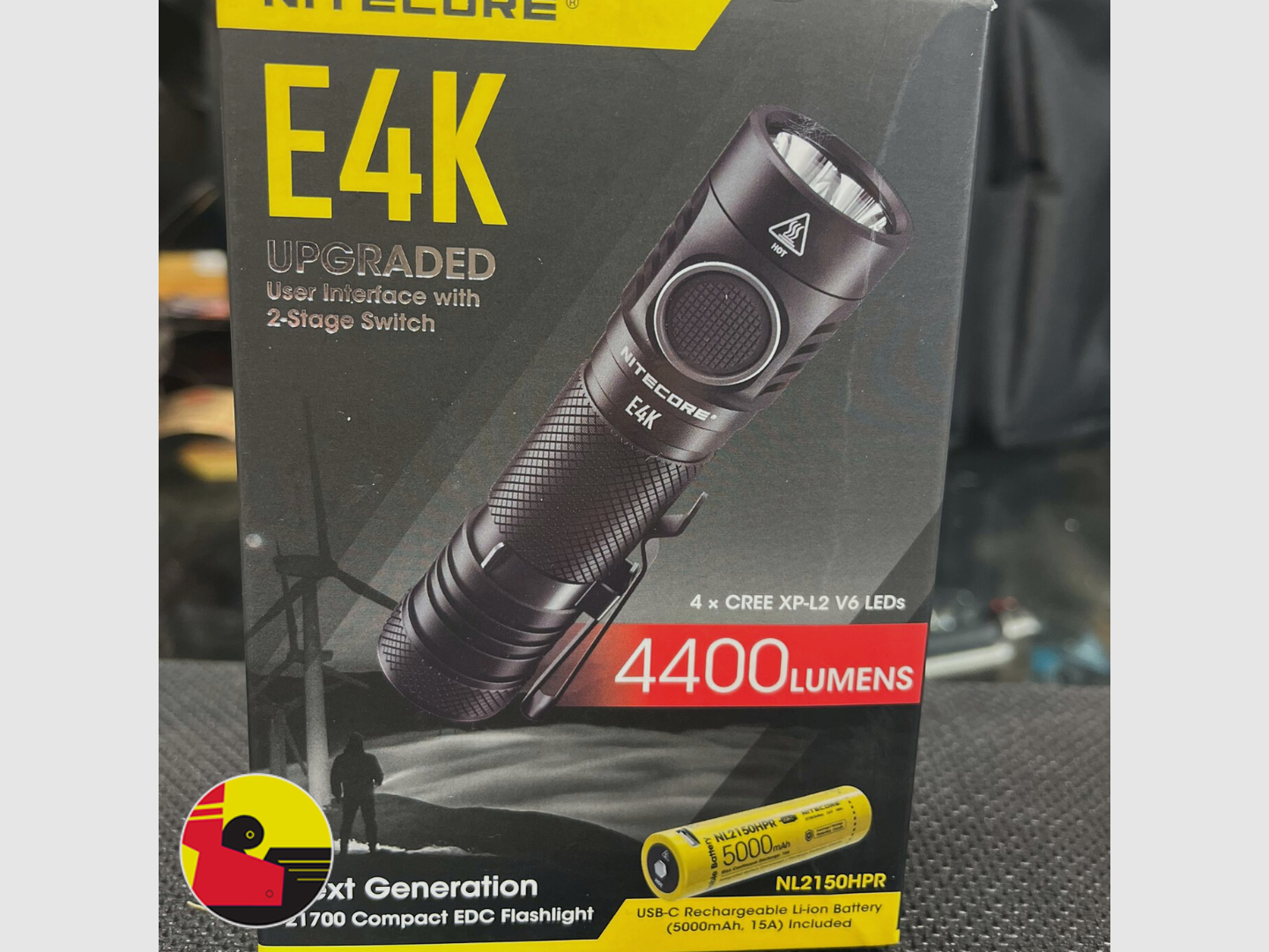 Nitecore E4K Strong Light Highlight 4400 Lumen 21700 Batterij Draagbare Zaklamp, afbeelding 6 van 7