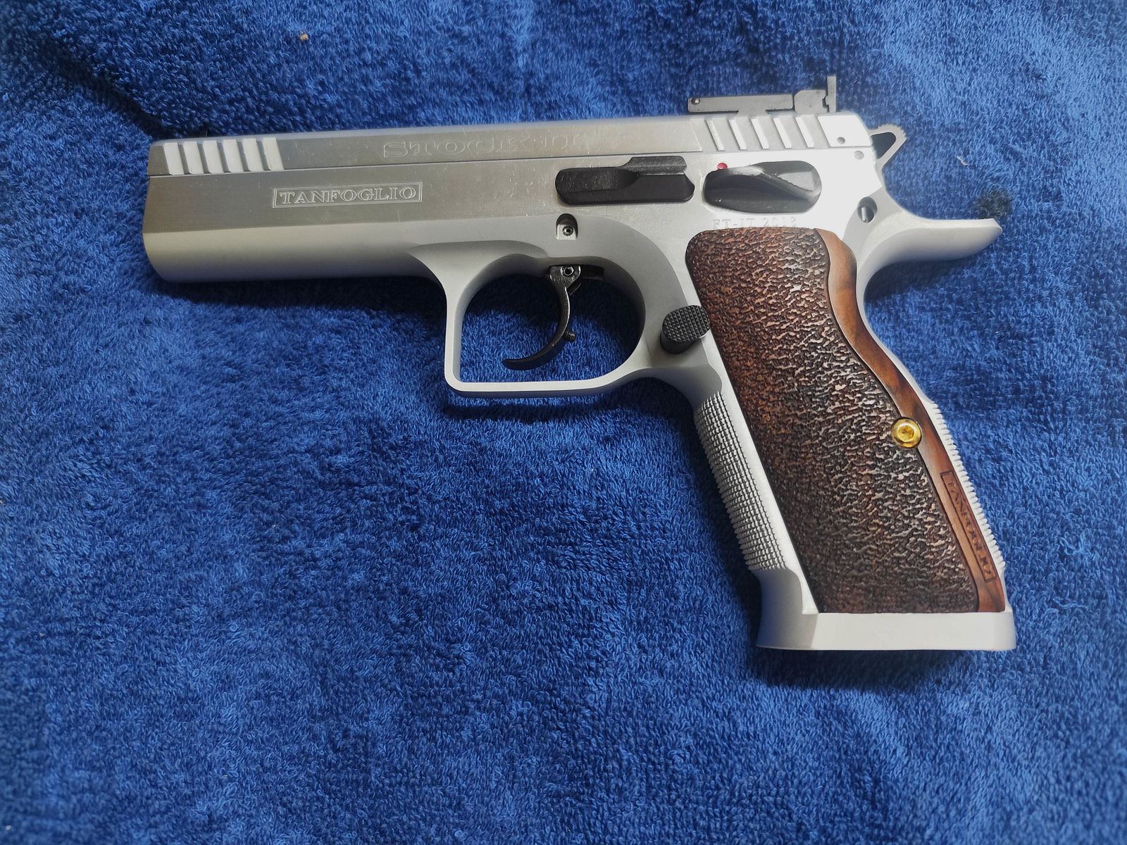 ❗Tanfoglio Stock I II III CZ CZ 75, Shadow impugnature viti 24K carati realmente dorati