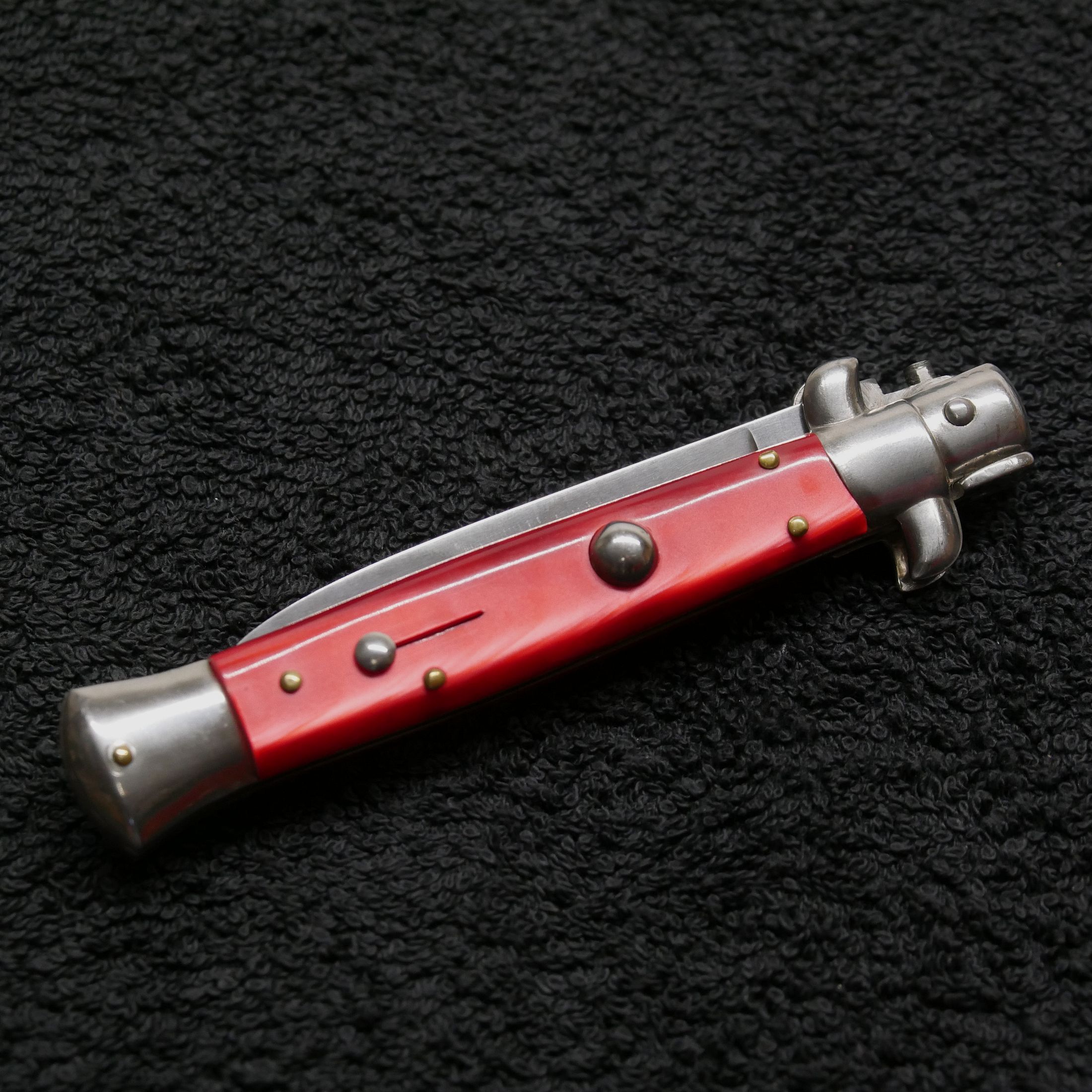 Couteau à ressort Stiletto B en acier inoxydable Beltrame vintage des années 70, image 3 sur 3