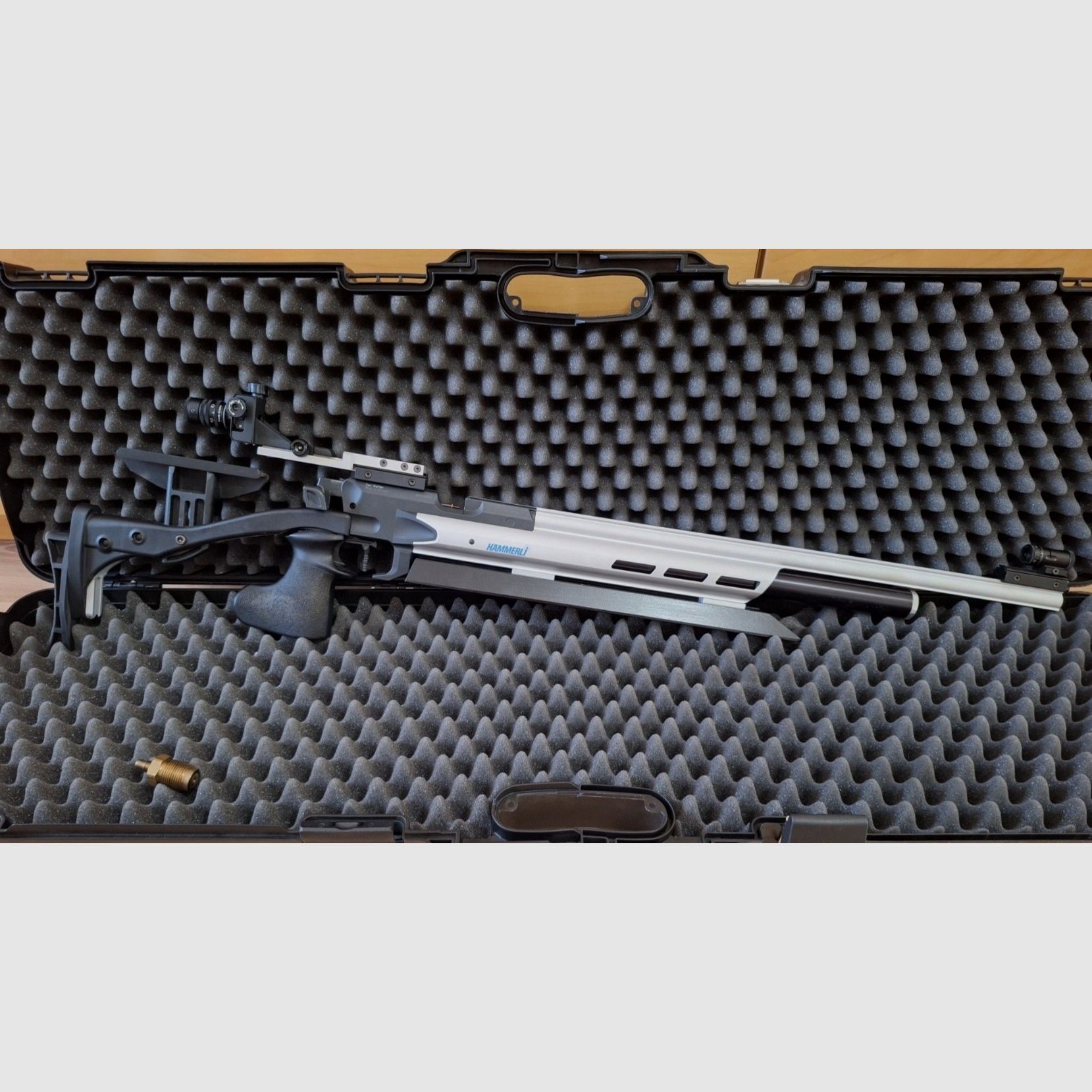 Match luchtgeweer Hämmerli AR 20 "Auflage" - Zilver - met nieuwe patroon - koffer en unieke uitrusting.